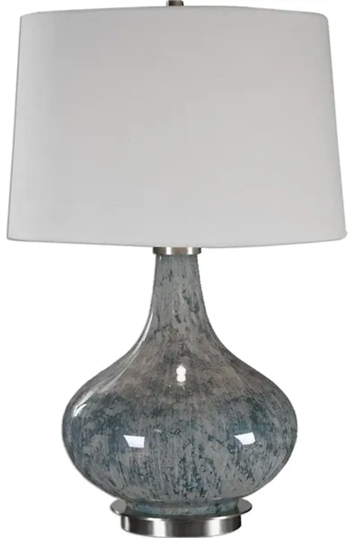 Celinda Blue Gray Glass Lamp