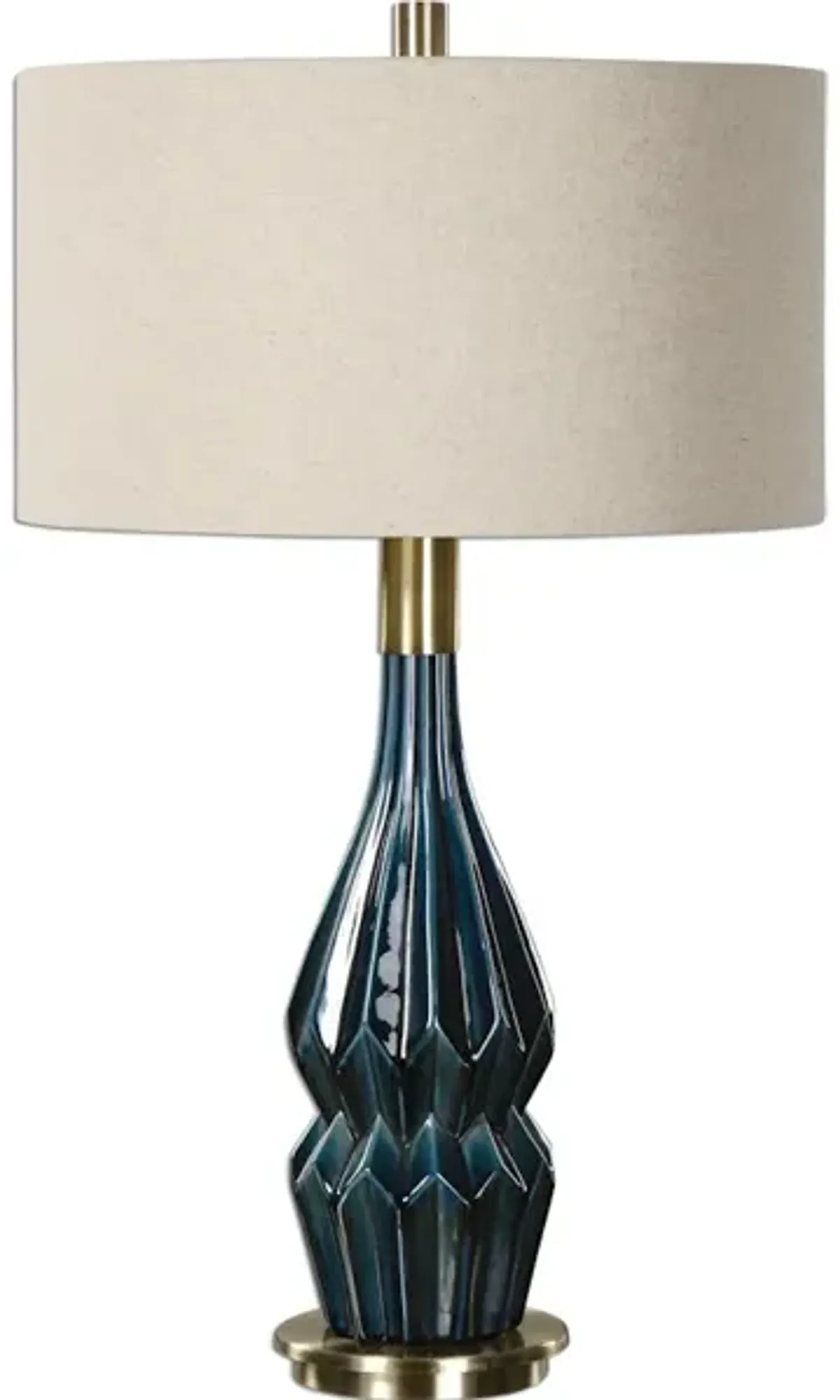 Prussian Blue Ceramic Lamp