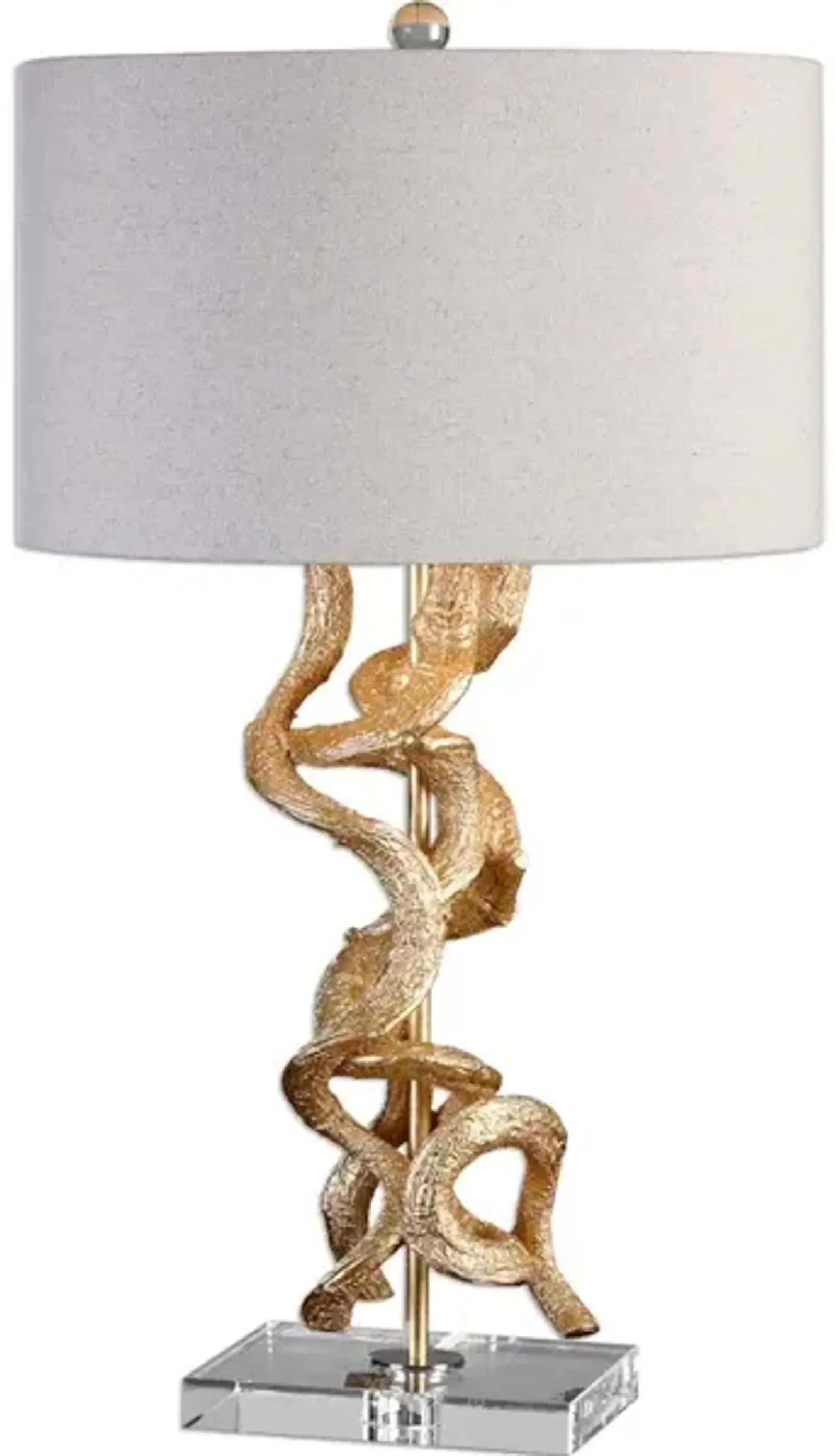 Twisted Vines Gold Table Lamp