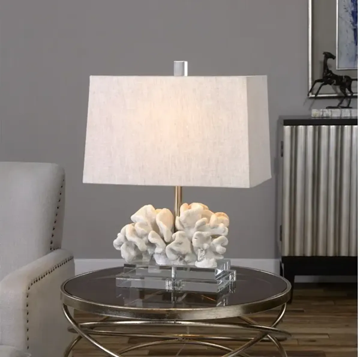 Coral Sculpture Table Lamp