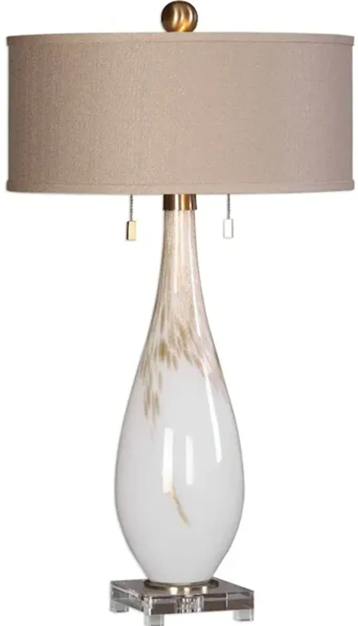 Cardoni White Glass Table Lamp