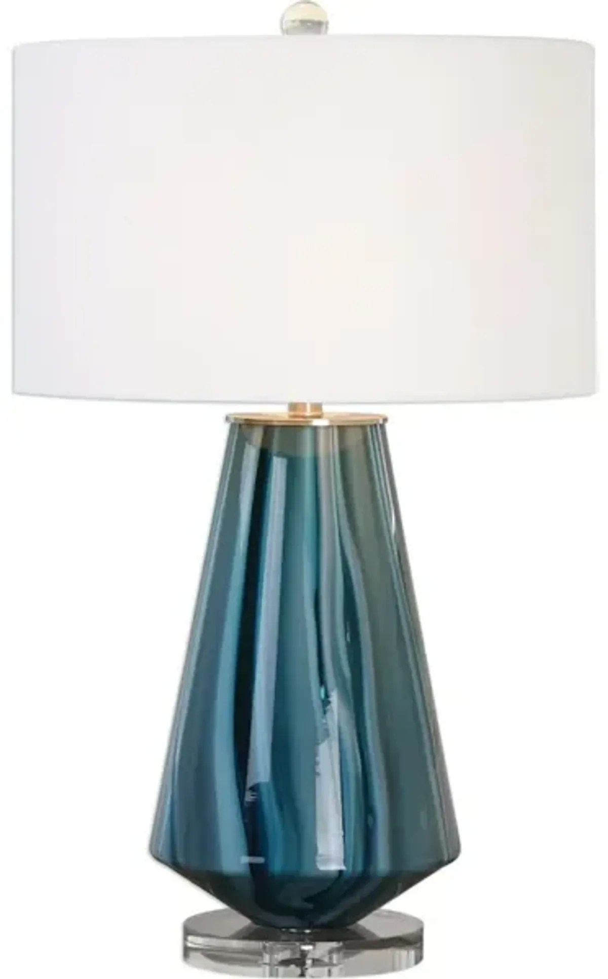 Pescara Teal-Gray Glass Lamp