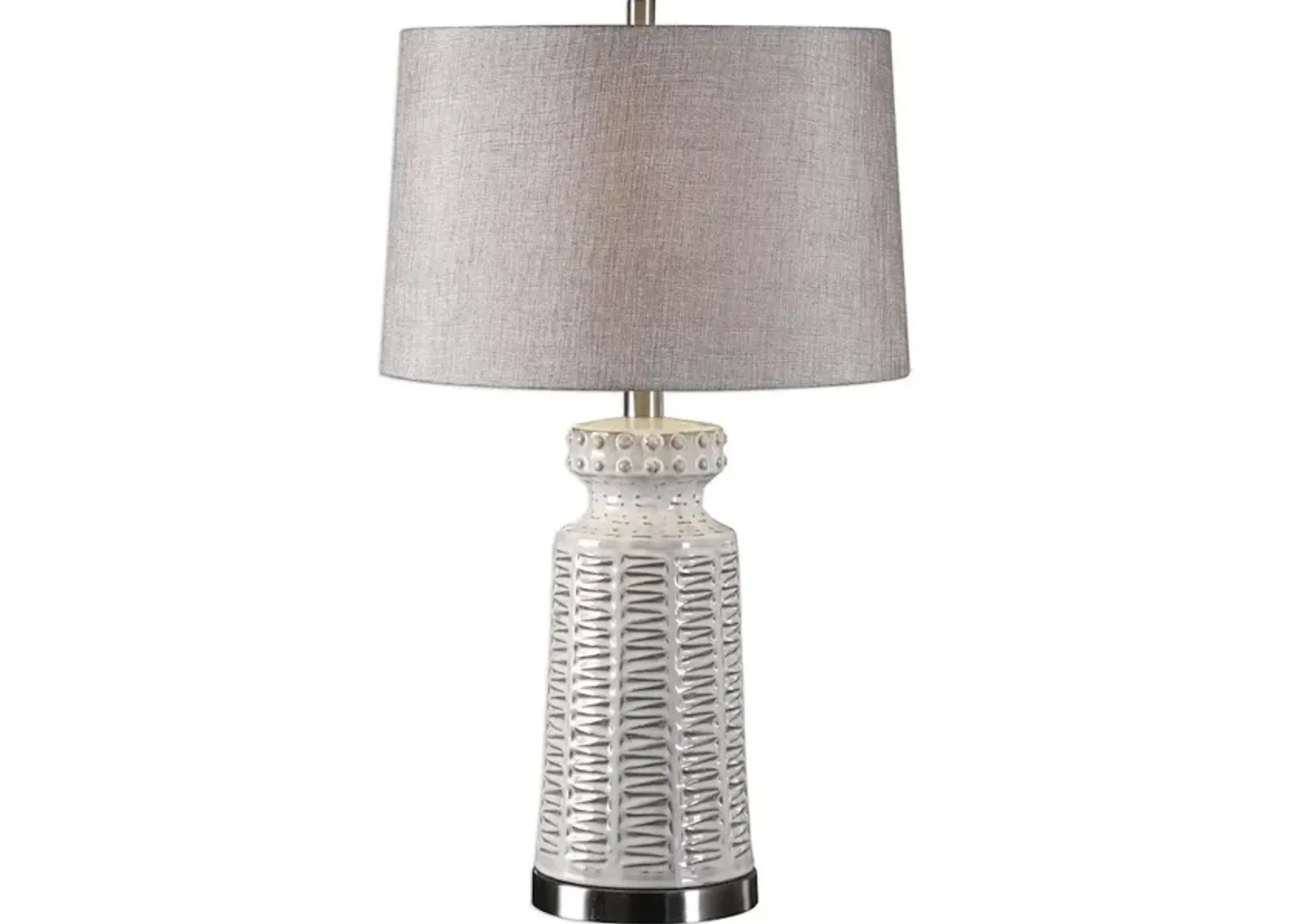 Kansa Distressed White Table Lamp