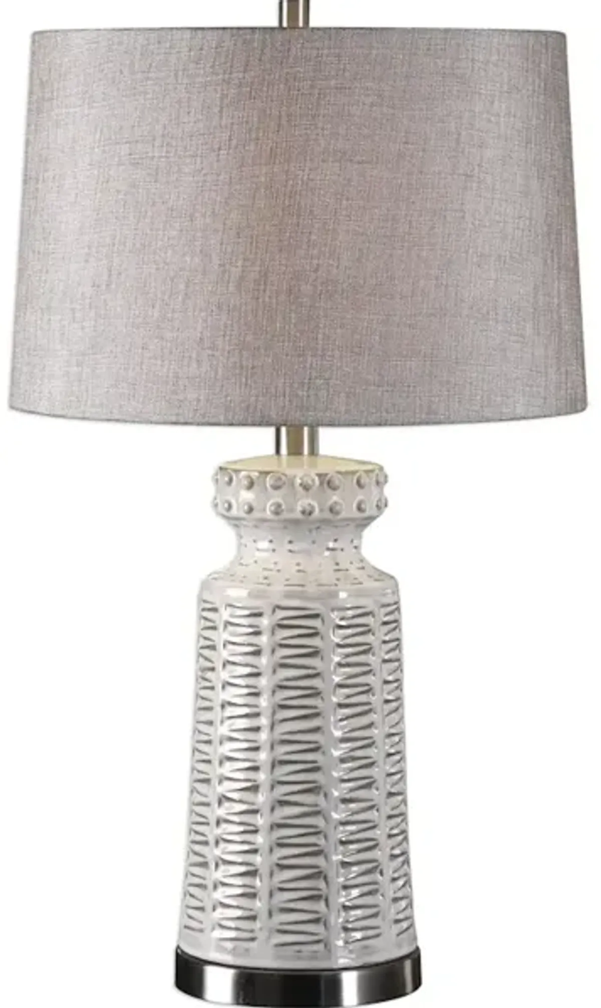 Kansa Distressed White Table Lamp