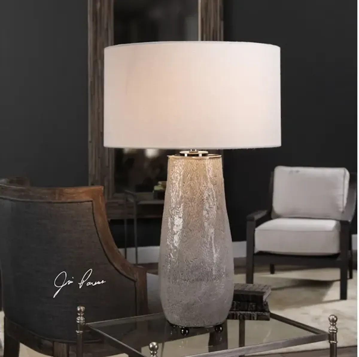 Balkana Aged Gray Table Lamp