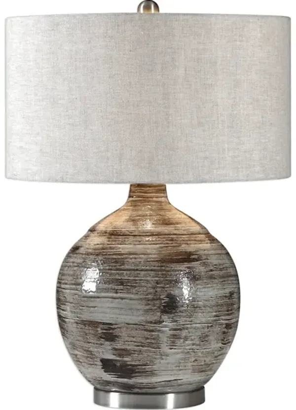 Tamula Distressed Ivory Table Lamp