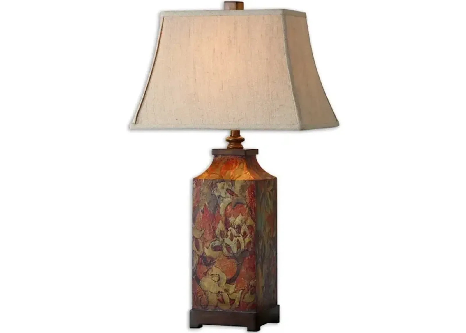 Colorful Flowers Table Lamp