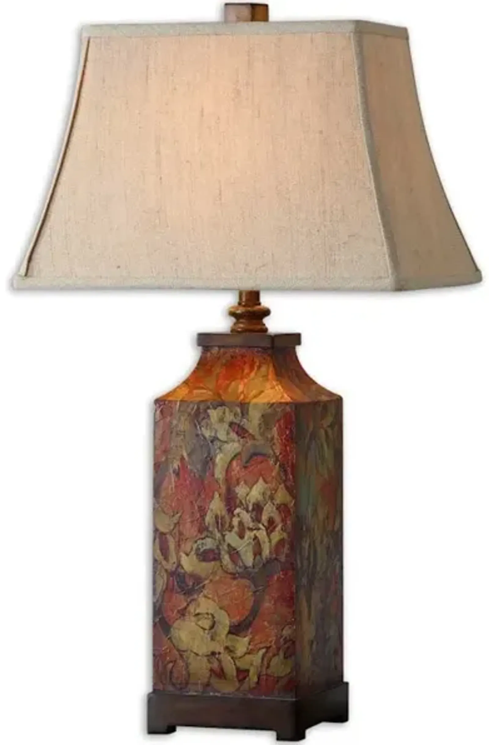 Colorful Flowers Table Lamp