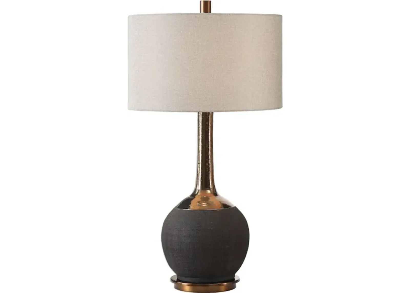 Arnav Textured Black Lamp