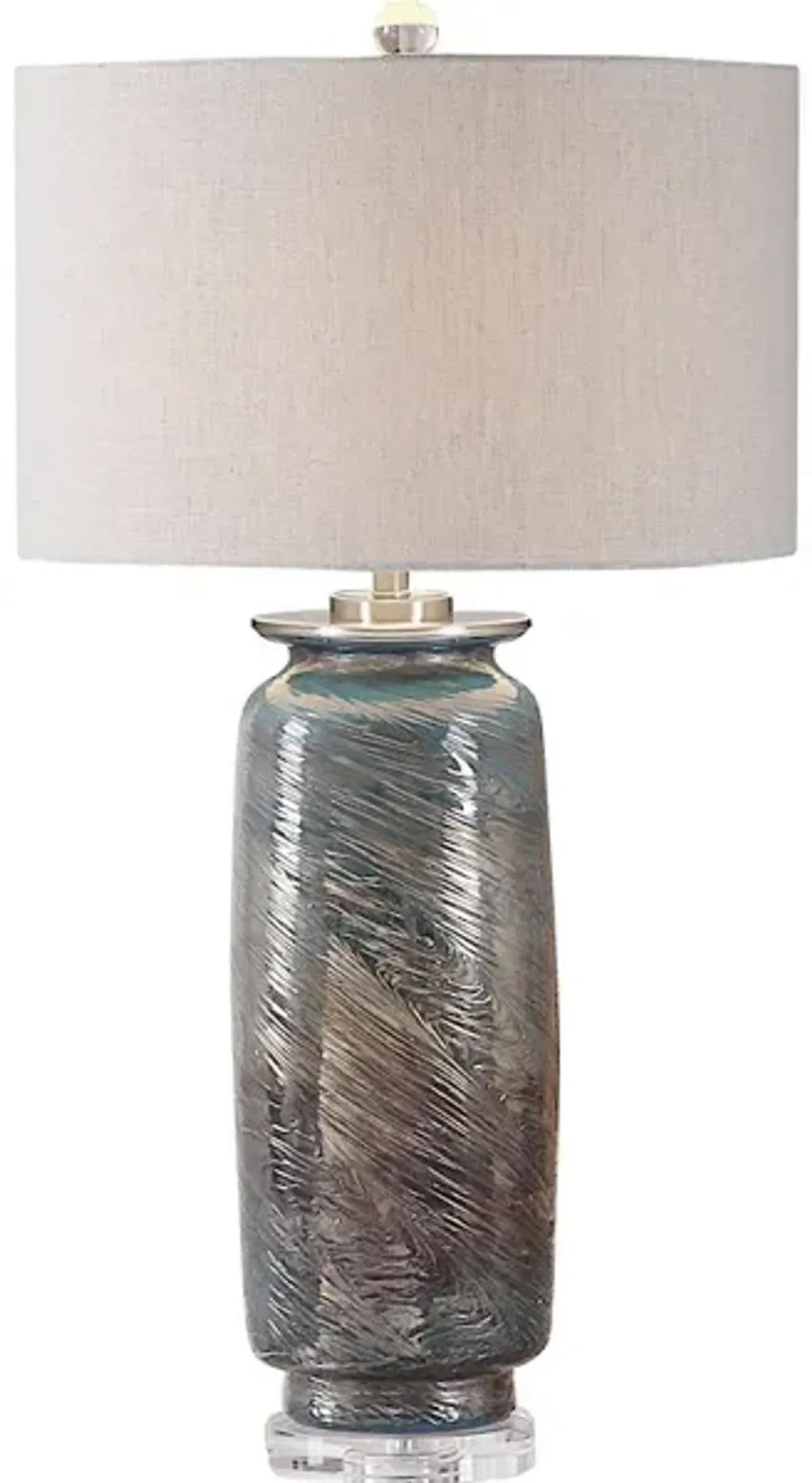 Olesya Swirl Glass Table Lamp