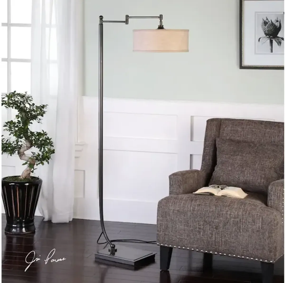 Lamine Dark Bronze Floor Lamp