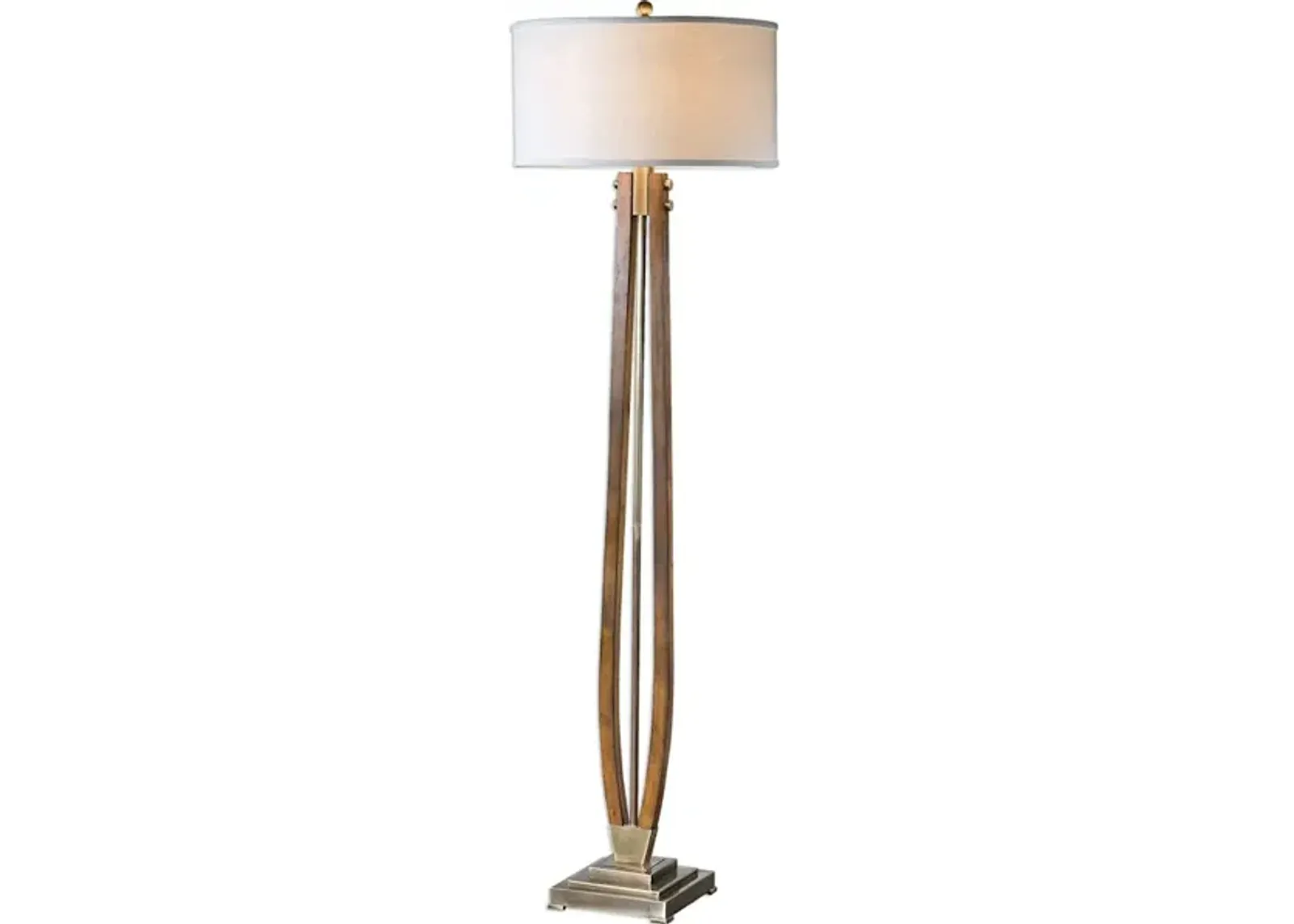 Boydton Burnished Wood Floor Lamp