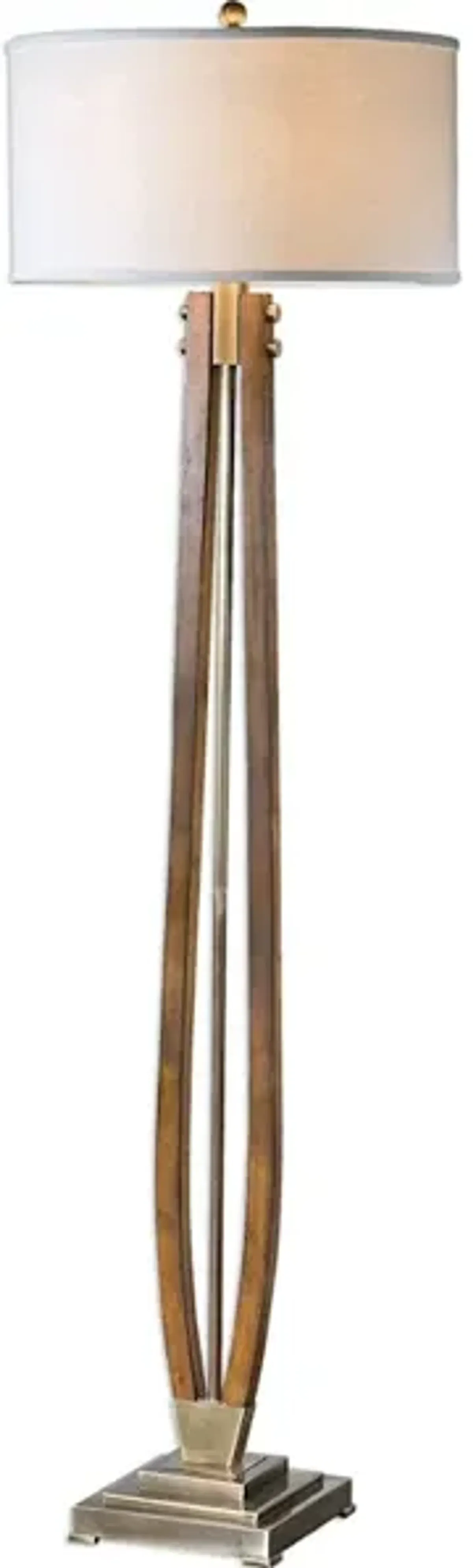 Boydton Burnished Wood Floor Lamp