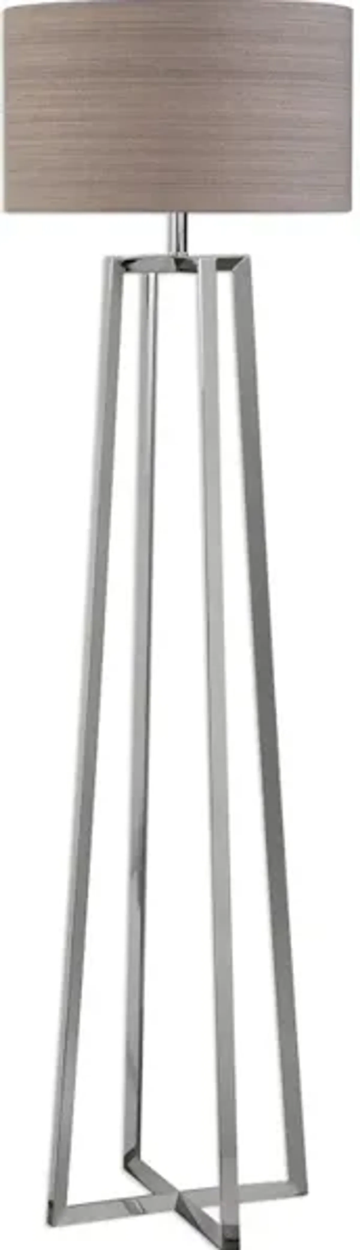 Keokee Polished Nickel Floor Lamp