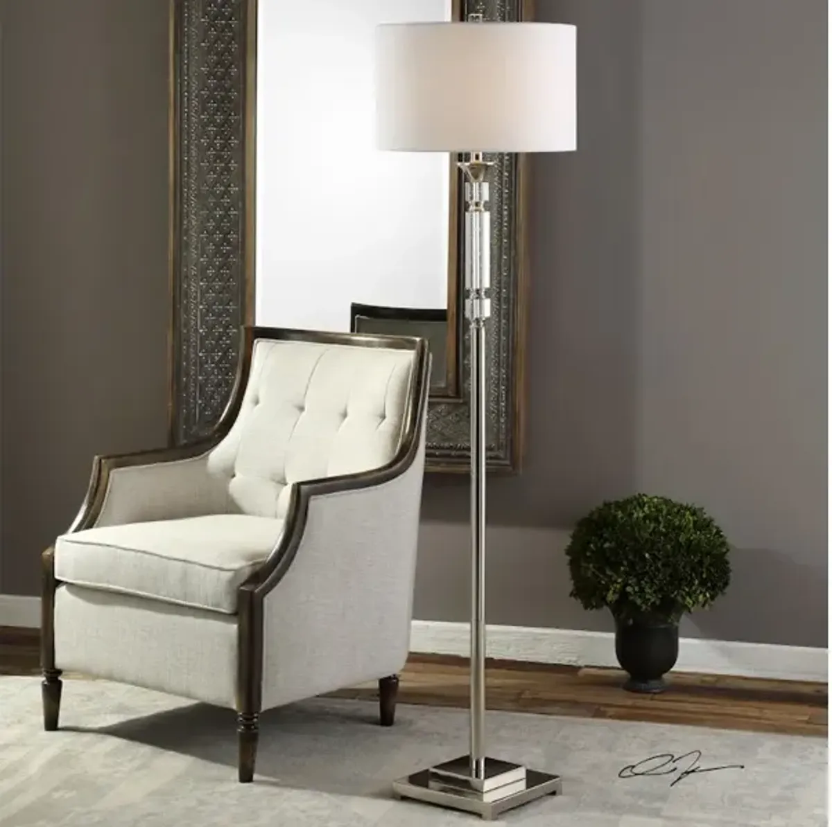 Volusia Nickel Floor Lamp