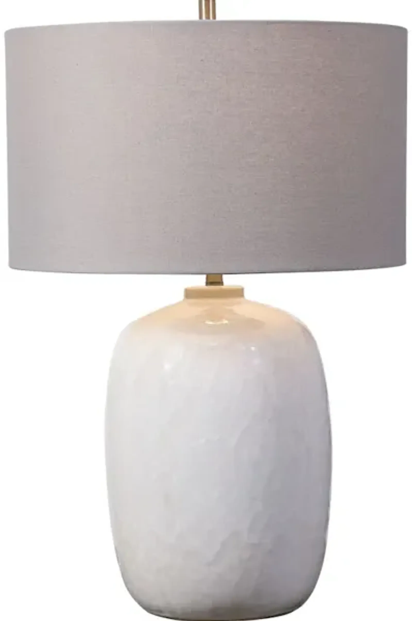 Winterscape White Glaze Table Lamp