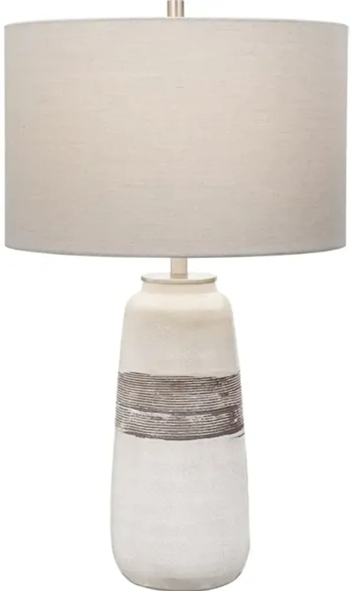 Comanche White Crackle Table Lamp