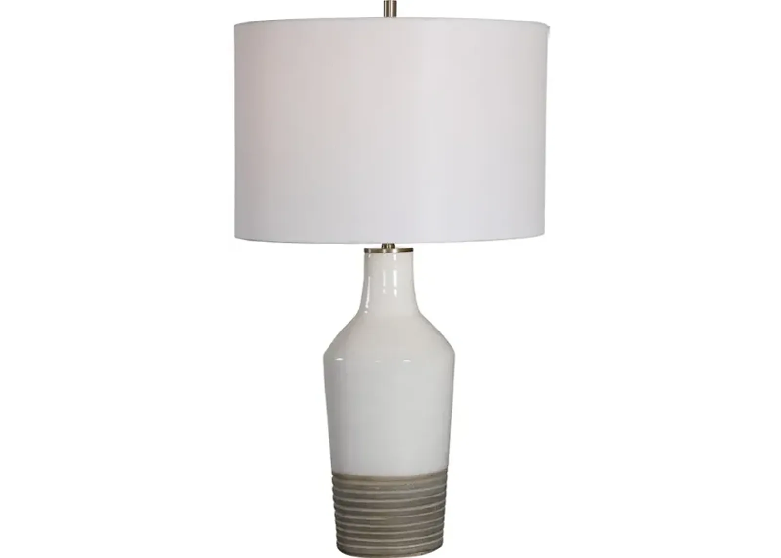 Dakota White Crackle Table Lamp