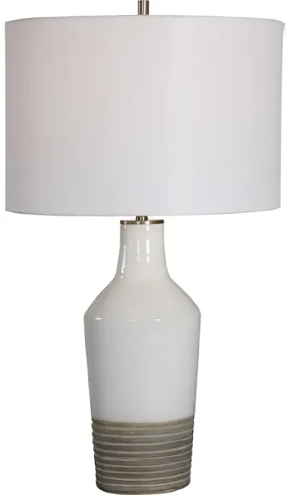 Dakota White Crackle Table Lamp