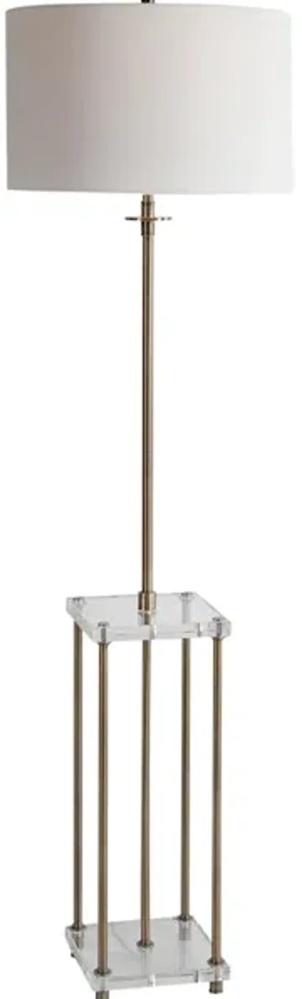 Palladian Antique Brass Floor Lamp