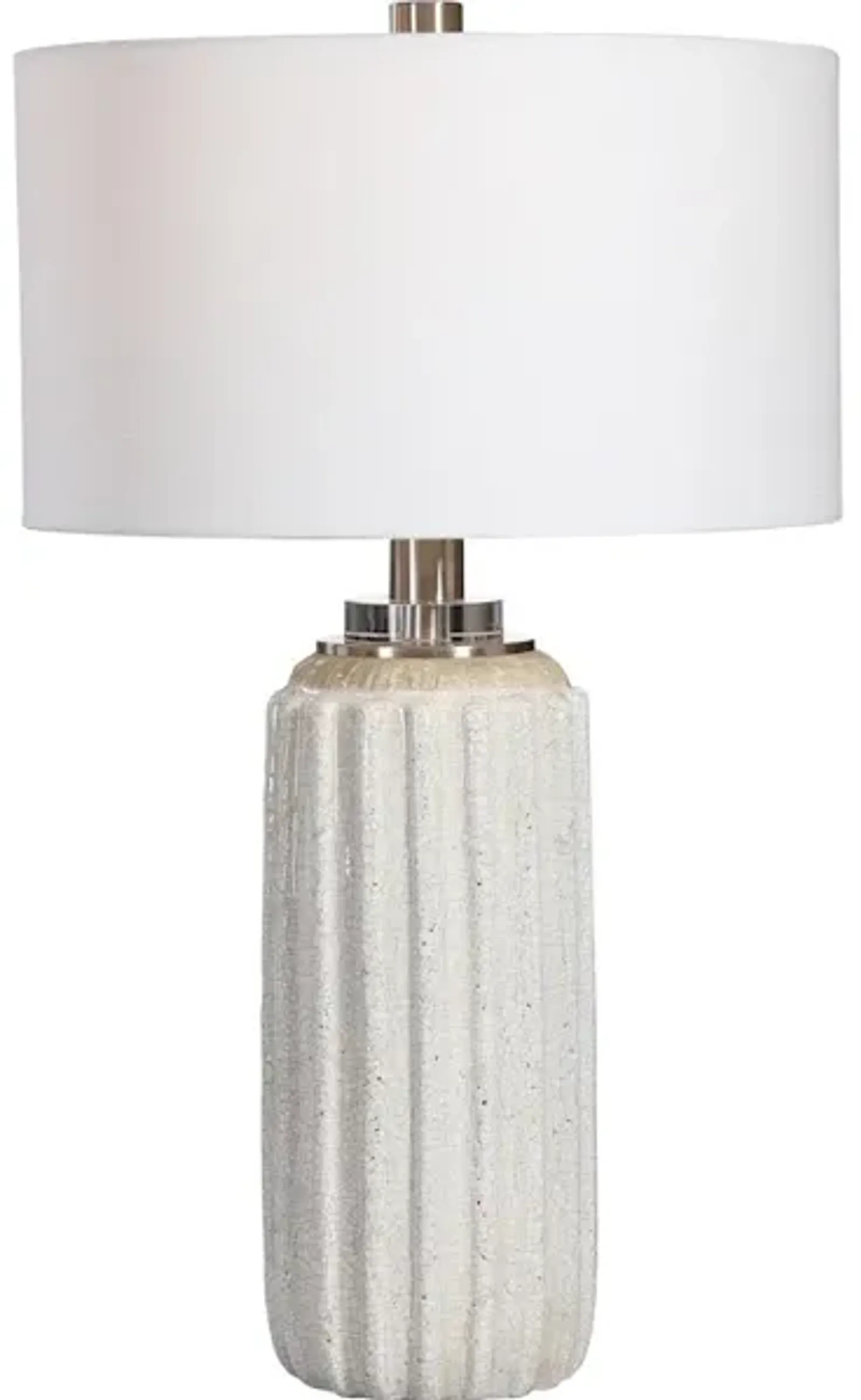 Azariah White Crackle Table Lamp