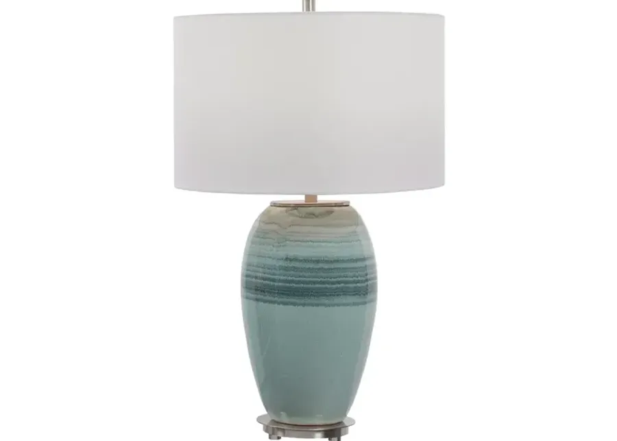 Caicos Teal Table Lamp