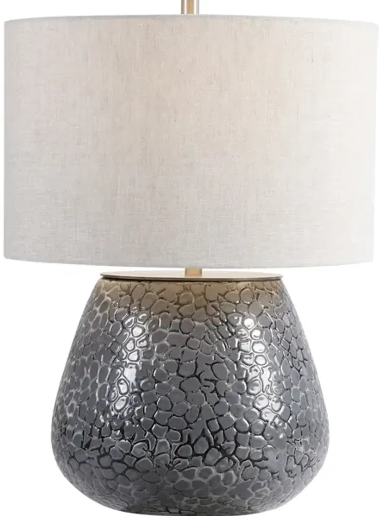 Pebbles Metallic Gray Table Lamp