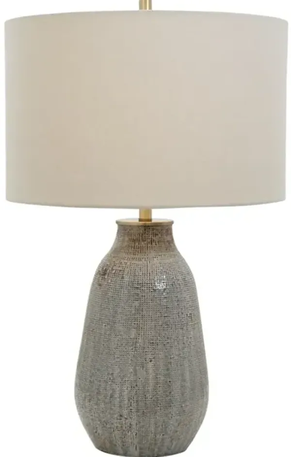 Monacan Gray Textured Table Lamp