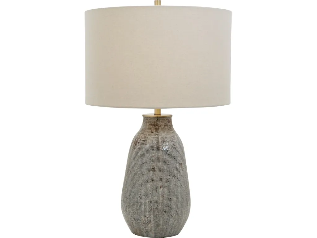 Monacan Gray Textured Table Lamp