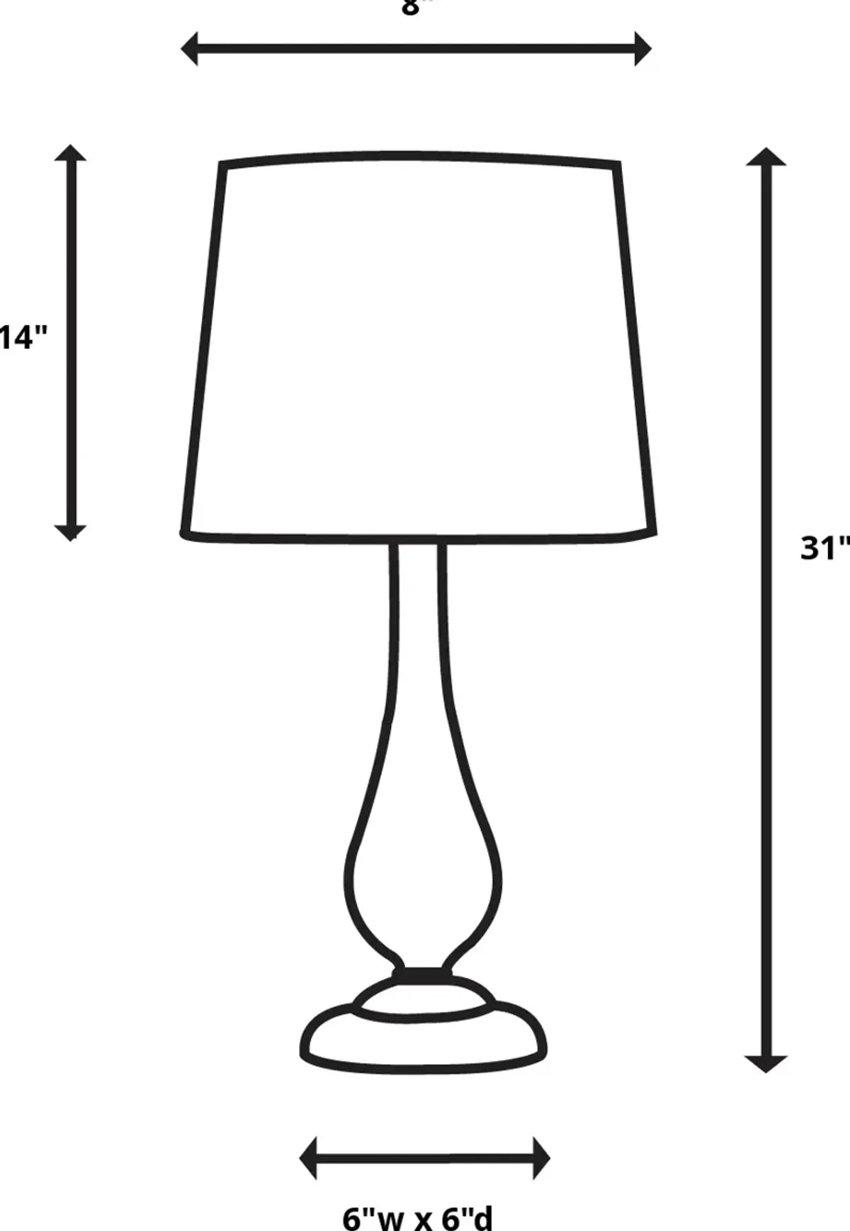 Volongo Stone Ivory Buffet Lamp