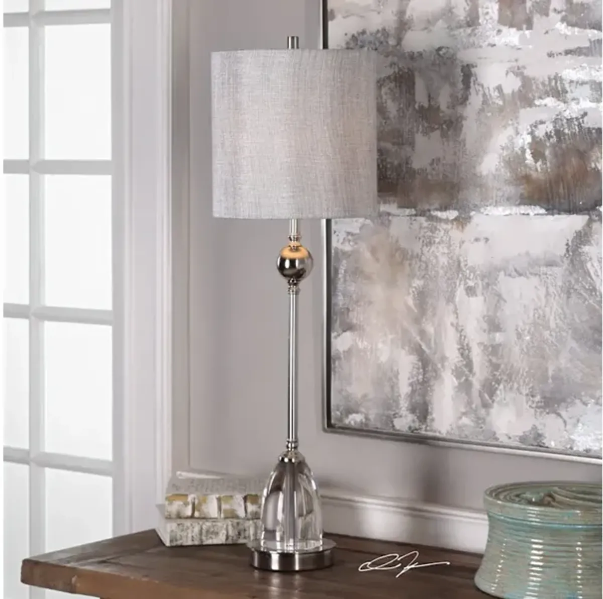 Gallo Nickel Buffet Lamp