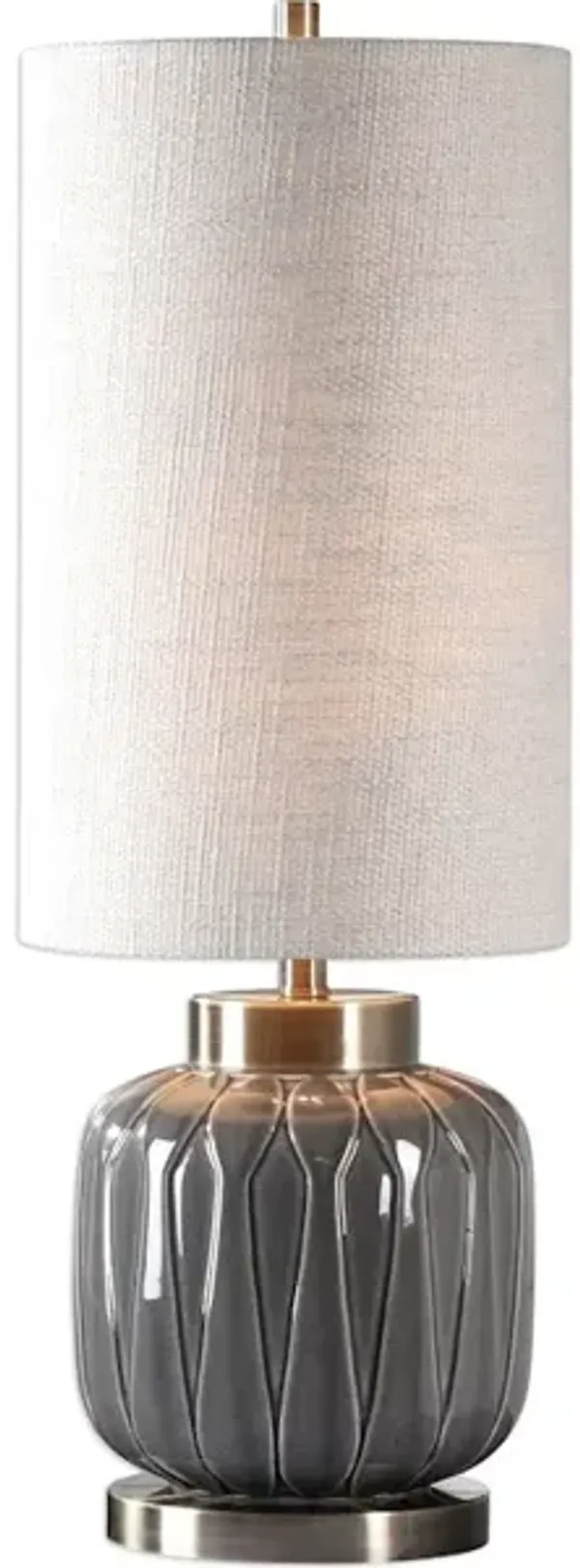 Zahlia Aged Gray Ceramic Lamp