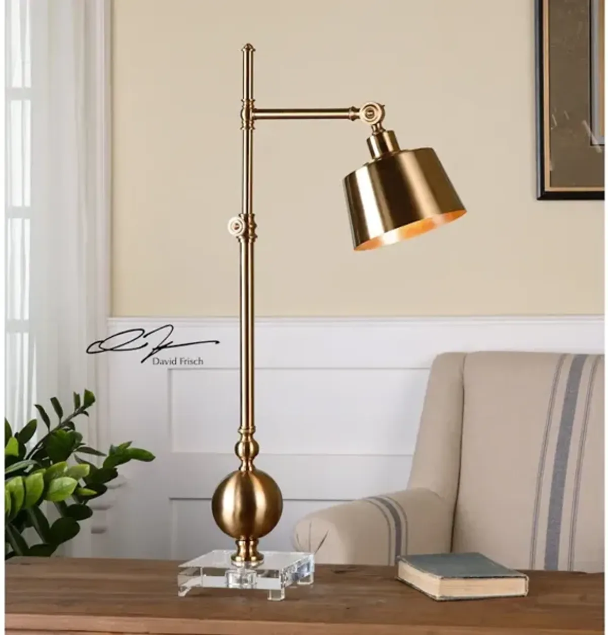 Laton Brushed Brass Task Lamp