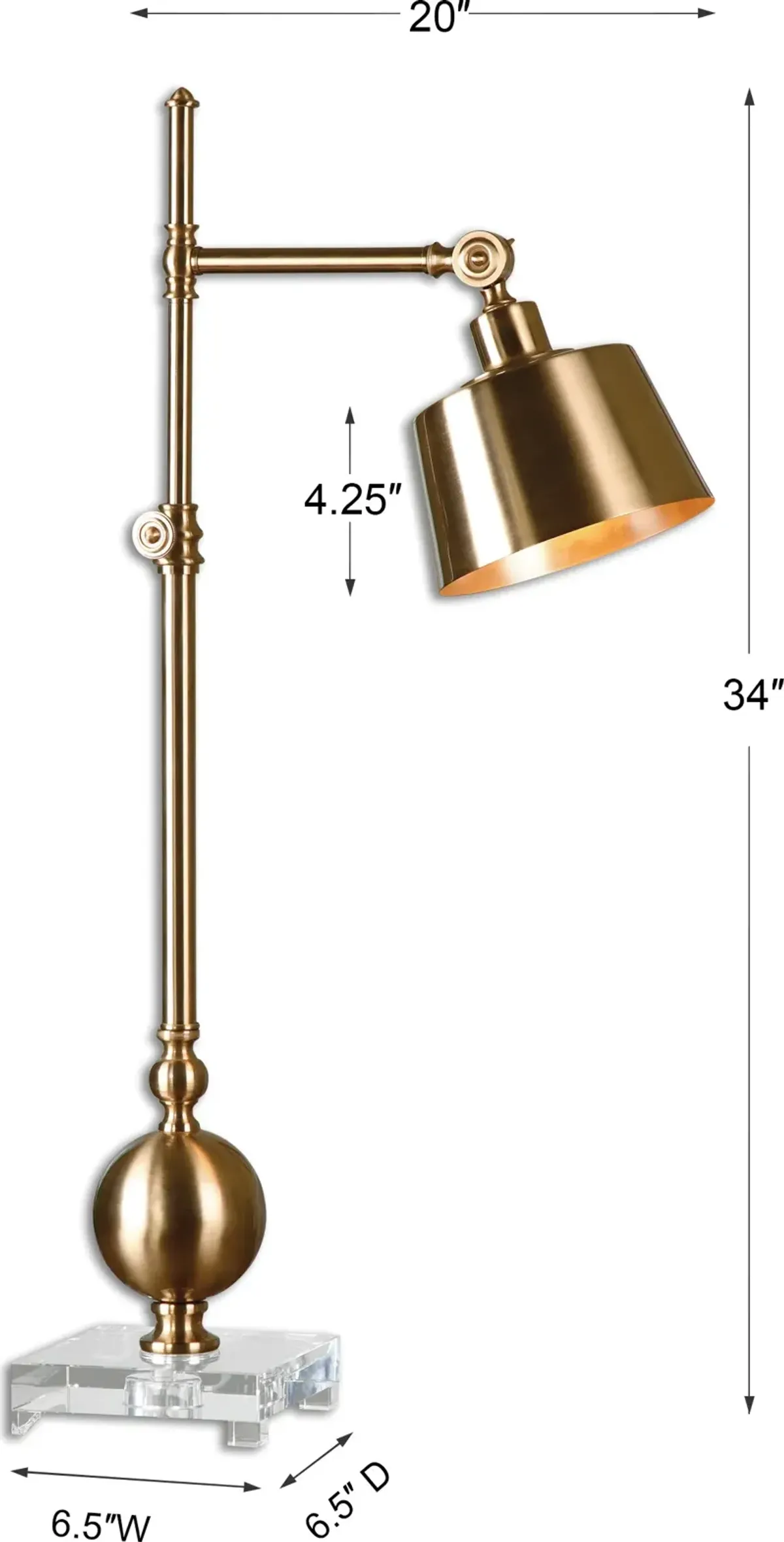 Laton Brushed Brass Task Lamp