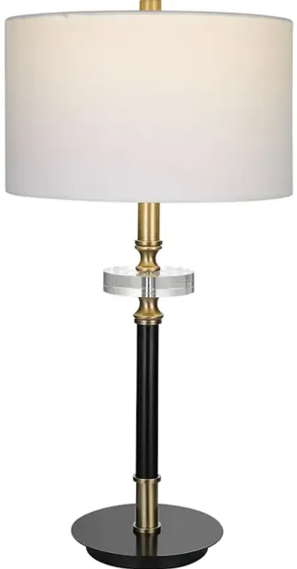 Maud Aged Black Table Lamp