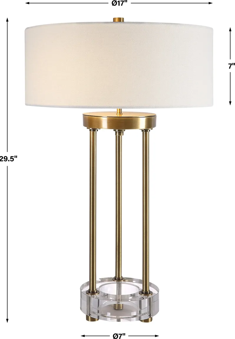 Pantheon Brass Rod Table Lamp