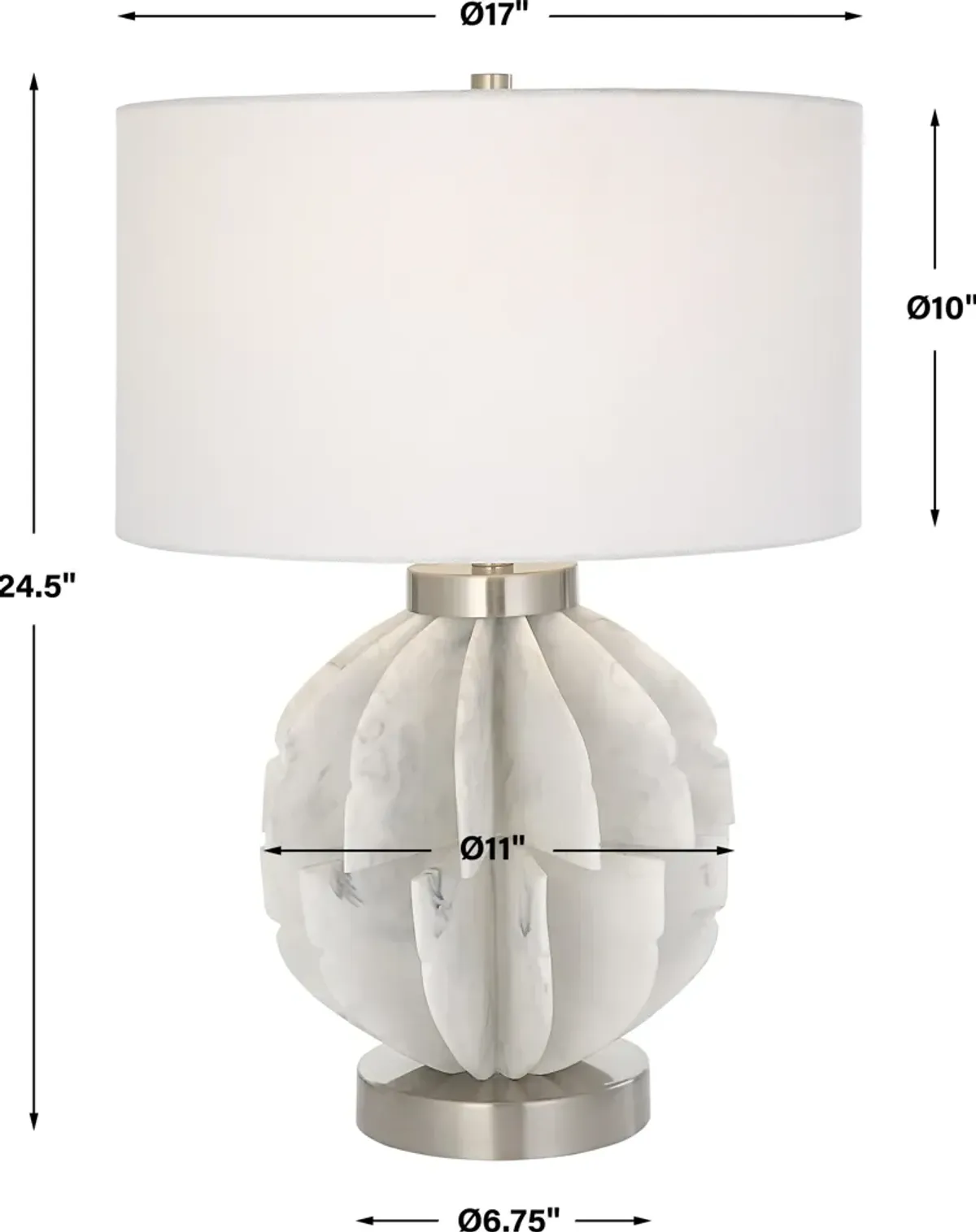 Repetition White Marble Table Lamp