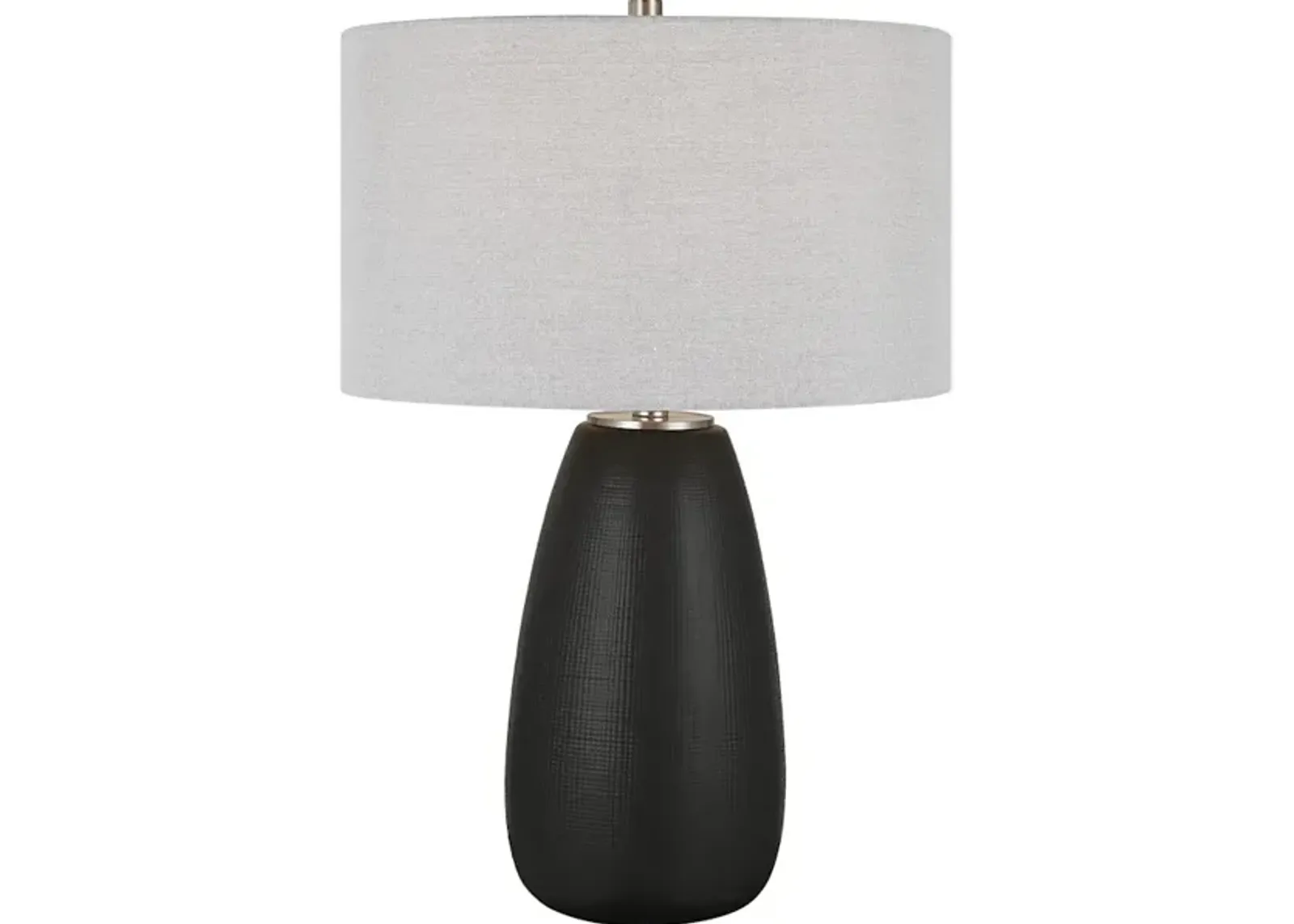 Twilight Satin Black Table Lamp