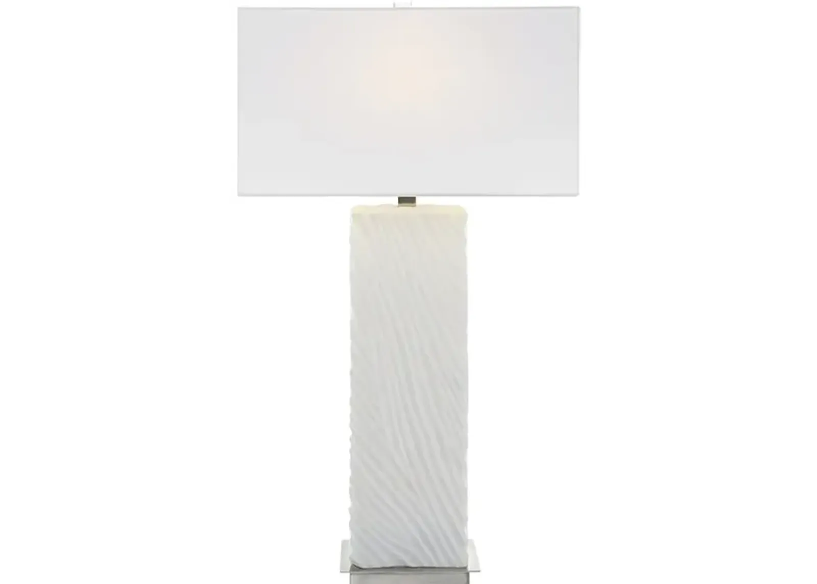 Pillar White Marble Table Lamp