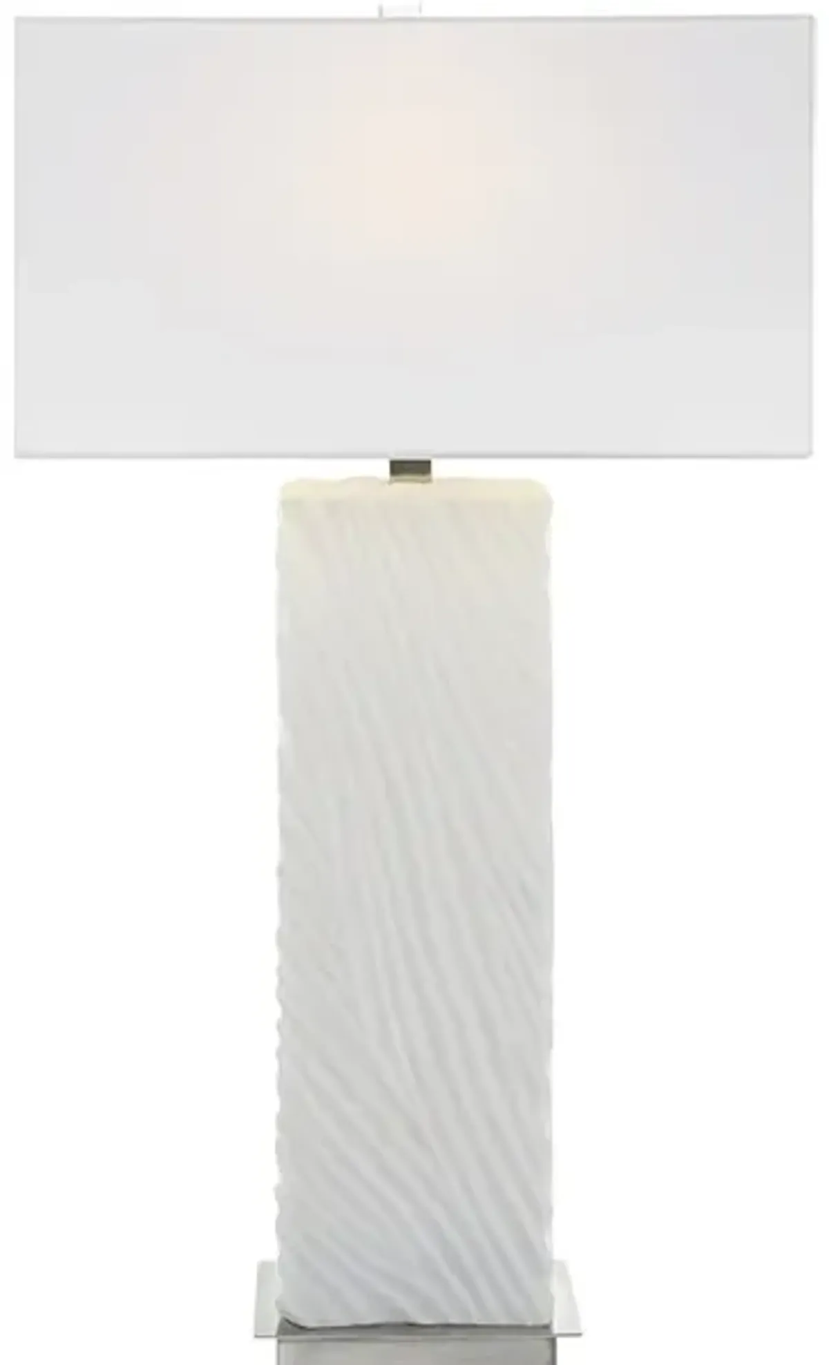 Pillar White Marble Table Lamp