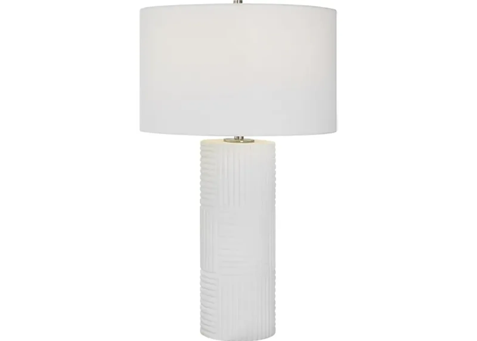 Patchwork White Table Lamp