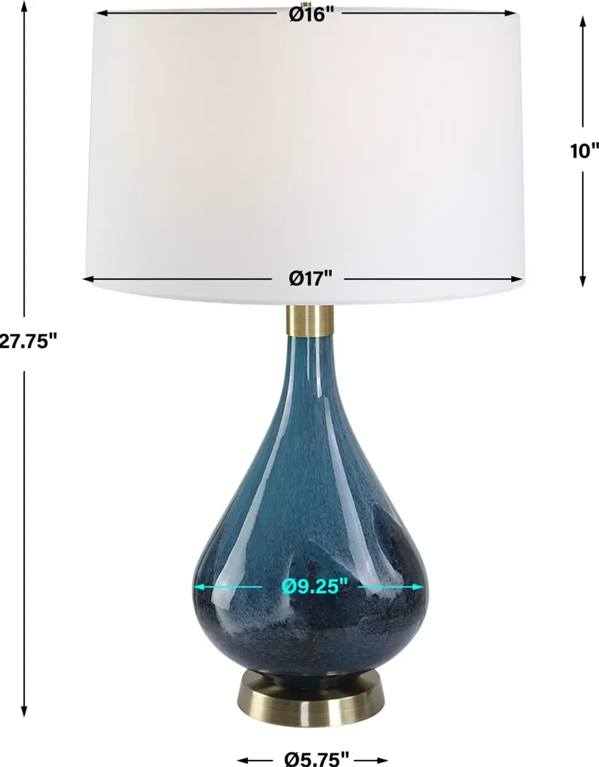 Riviera Art Glass Table Lamp