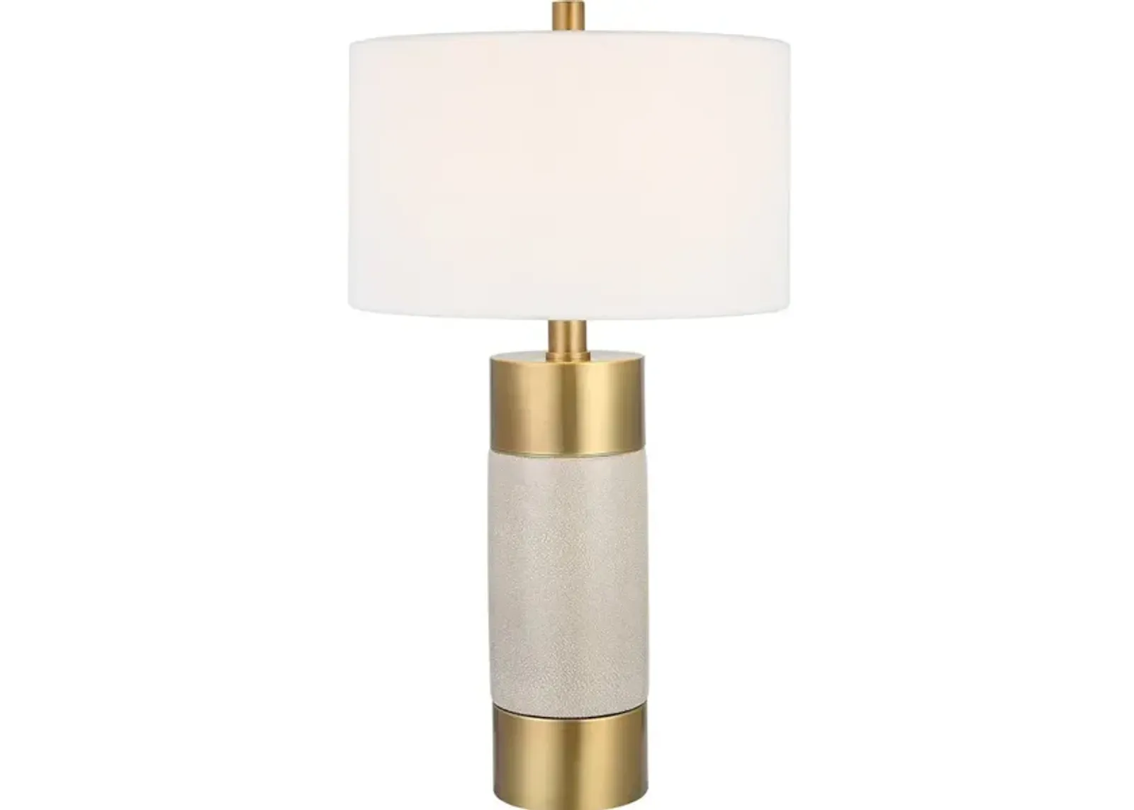 Adelia Ivory and Brass Table Lamp