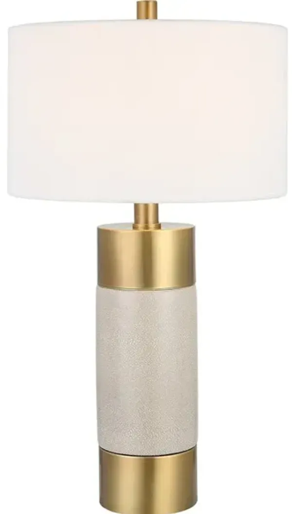 Adelia Ivory and Brass Table Lamp