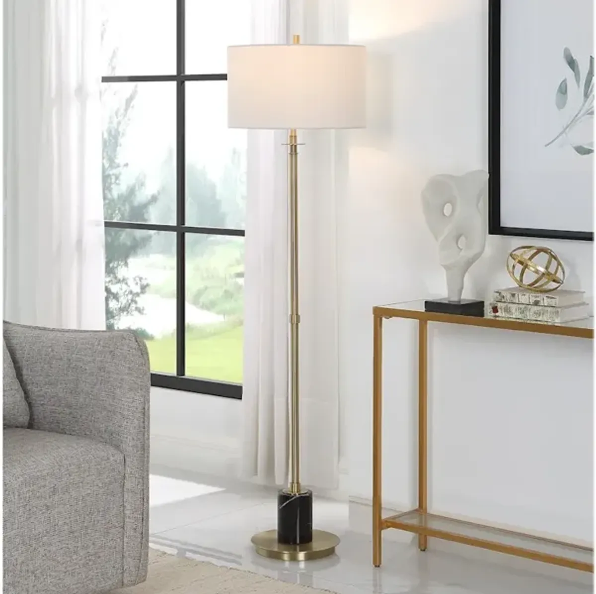 Guard Brass Floor Lamp