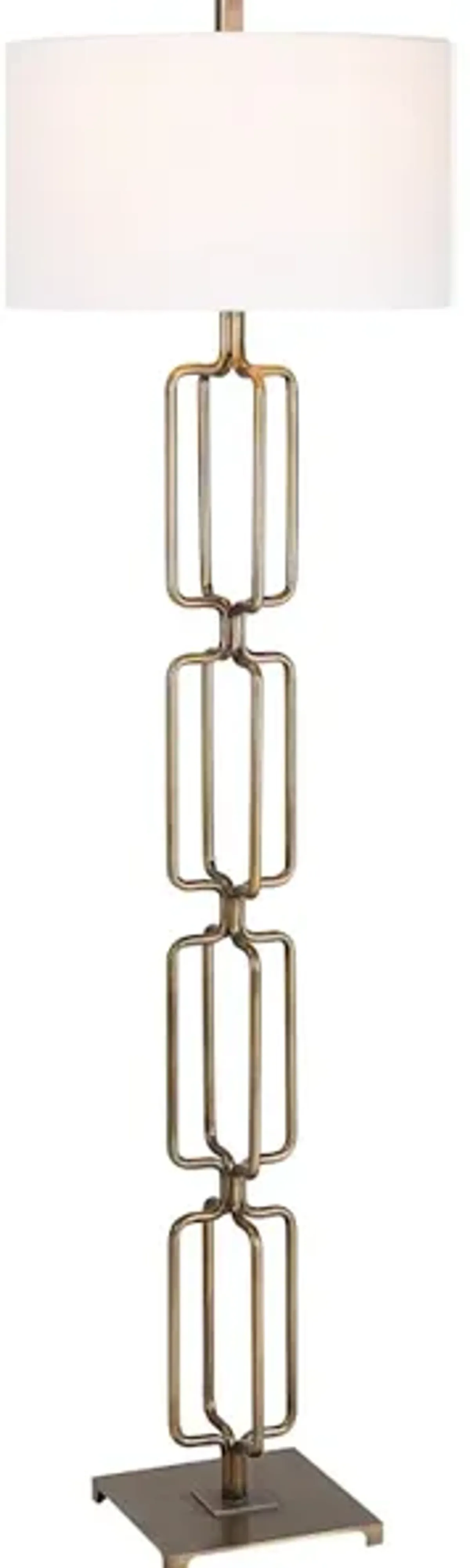 Link Brushed Gold Floor Lamp