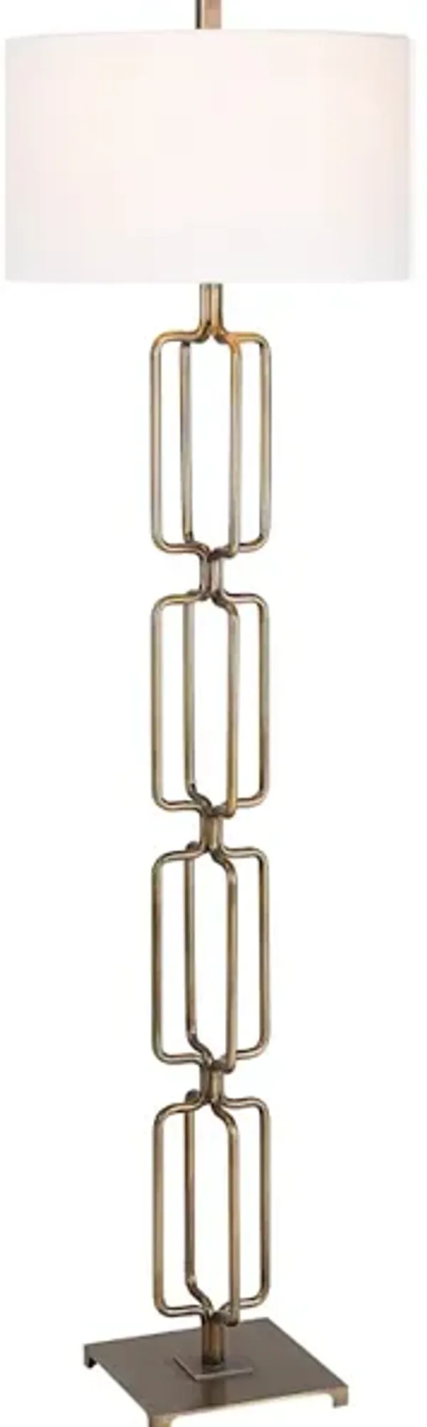Link Brushed Gold Floor Lamp