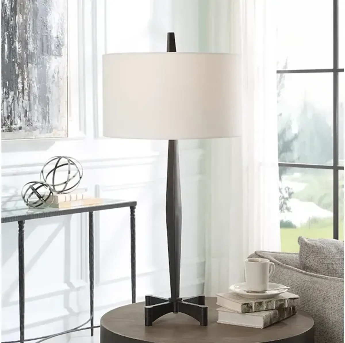 Counteract Rust Metal Table Lamp