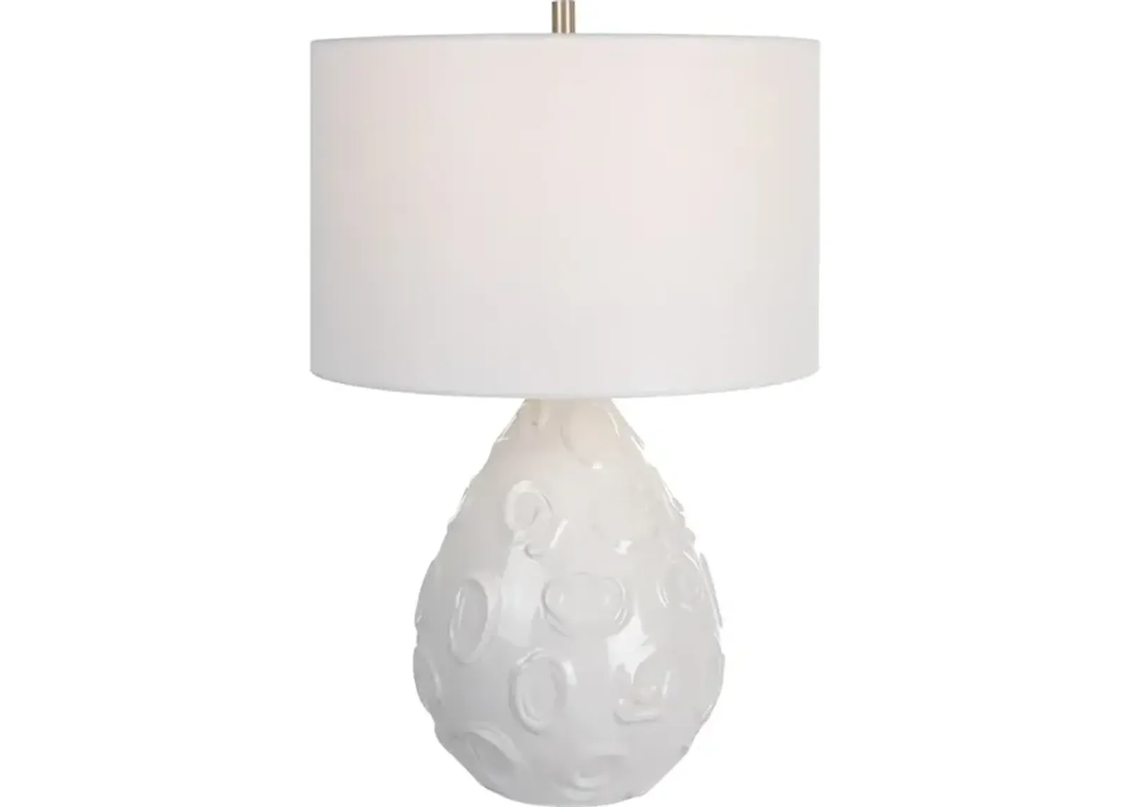 Loop White Glaze Table Lamp