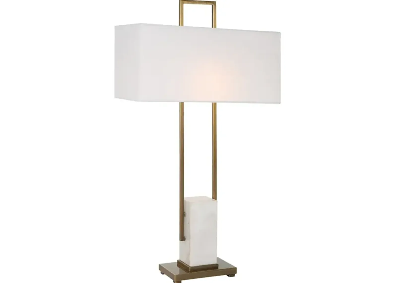 Column White Marble Table Lamp